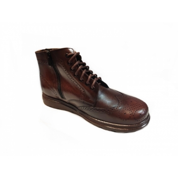 Bardzo Wygodne Kozaki Męskie, Brązowy, 43