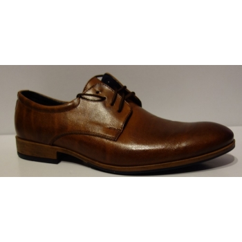 Buty męskie półbuty sznurowane bordo 40