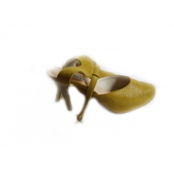 Eleganckie złote sandały platformy -40%