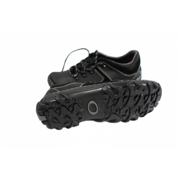 Eleganckie Trekkingi Skórzane Czarne 40