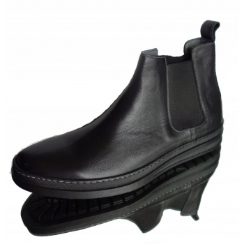 Czarne skórzane SZTYBLETY męskie -40% OFF