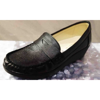 Eleganckie mokasyny damskie czarne - 40