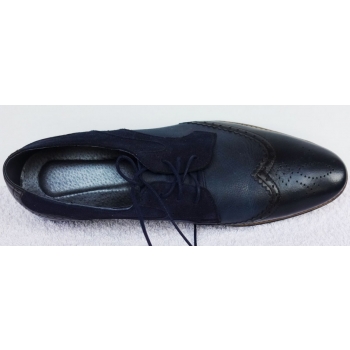 Buty męskie sznurowane granat 42