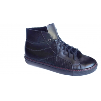 Trampki skórzane sznurowane z zamkiem -40% (42)