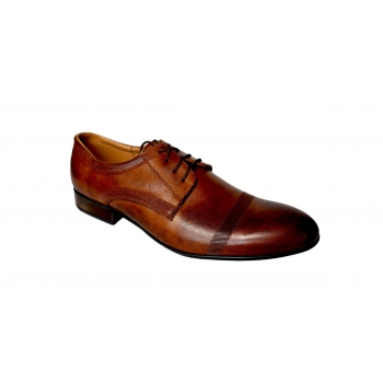 Eleganckie półbuty męskie 41 brązowe