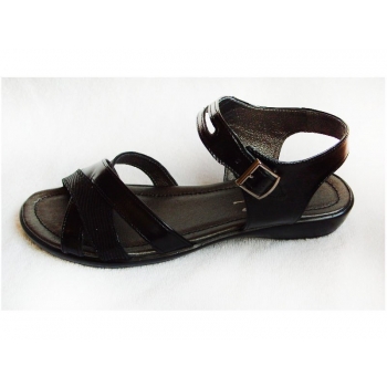 Eleganckie sandały beżowe z koturną - rozmiar 44