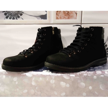 Nowa Kolekcja: Trzewiki Męskie Skórzane Nubuk Czarny 45