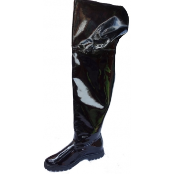 Muszkieterki damskie czarne latex 45cm