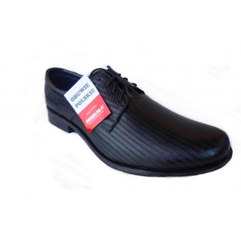 Eleganckie Skórzane Buty Męskie Tęgość H