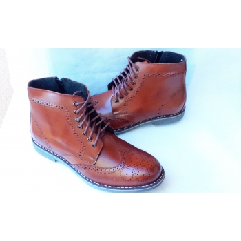 Eleganckie trzewiki skórzane dla mężczyzn, rozmiar 45