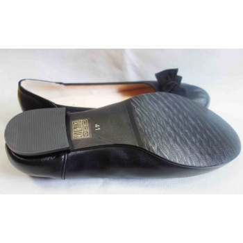 Eleganckie Skórzane Baletki Czarne H i G 43