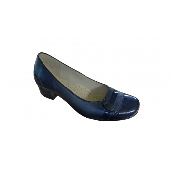 Czółenka Granat Skóra Naturalna 4cm - 41