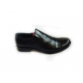 Męskie Skórzane Buty CZARNE, szerokie, TĘGOSĆ H, 44