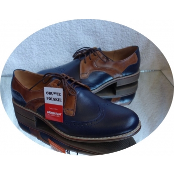 BUTY męskie granat brąz -40%