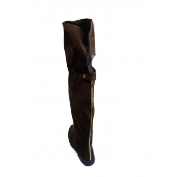 Muszkietórki brązowe zamszowe Wkładka 31 cm