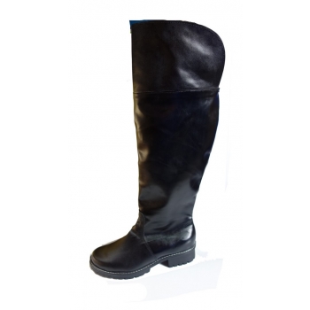 Eleganckie Ocieplane Muszkieterki z Szeroką Cholewką - 39