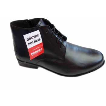 Męskie Trzewiki Skóra Szeroka Stopa 41