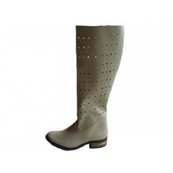 Ażurowe Kozaki Szeroka Cholewka 45cm