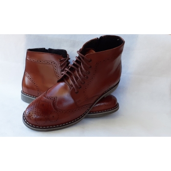 Eleganckie trzewiki skórzane dla mężczyzn, rozmiar 45