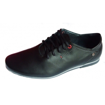 Męskie Buty Skórzane CZARNE 44