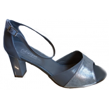 Eleganckie srebrne sandały skórzane - ROZMIAR 40