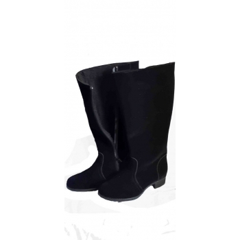 Eleganckie Kozaki Zamszowe 46cm Obwód 38