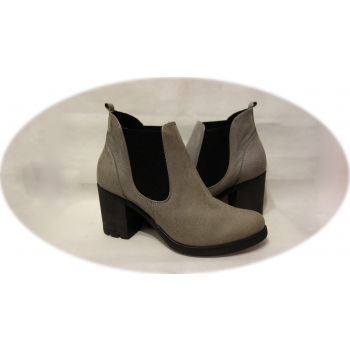 Stylowe botki damskie - popiel 7,5cm (39)