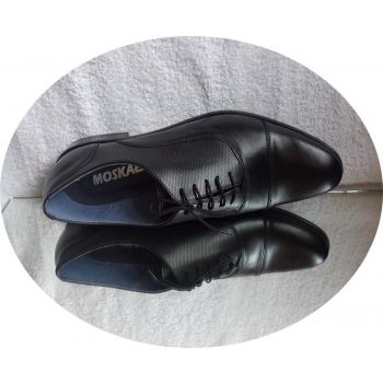 Męskie Buty Skórzane Eleganckie, Czarne, Rozmiar 40