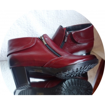 SKÓRZANE BOTKI szerokie tęgość H OBCAS 6 CM 44