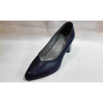 Buty ze skóry naturalnej - granatowe, rozmiar 38