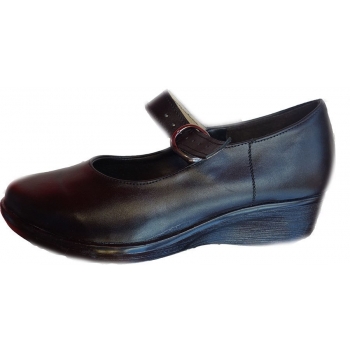 Buty Mokasyny Szersze W Palach - Czarne H 42