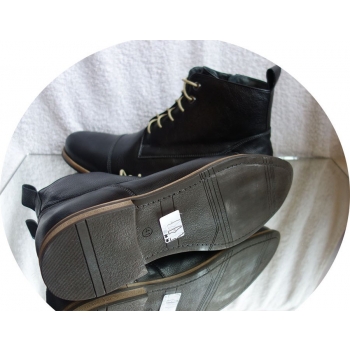 Buty skórzane męskie czarne 45