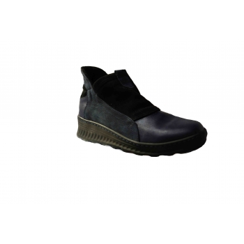 Botki damskie granat koturn 4cm - nr.37