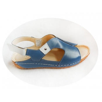 SKÓRA sandał bez pięt niebieski 36