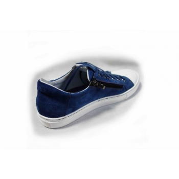 Trampki męskie skórzane niebieskie, rozmiar 42