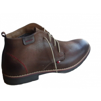 Eleganckie skórzane trzewiki męskie, brąz, r. 40