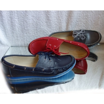 Mokasyny skórzane -40%, szary 39