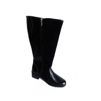 Buty Damskie Zamszowe z Szeroką Cholewką | Rozmiar 39