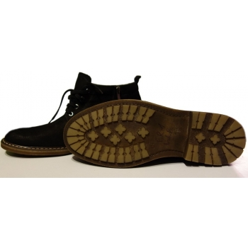 Skórzane sztyblety czarne, sznurowane -42