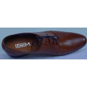 Eleganckie Półbuty Męskie, Skórzane, Brązowe, Rozmiar 45
