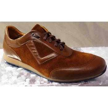 SKÓRZANE męskie buty sportowe brąz 43