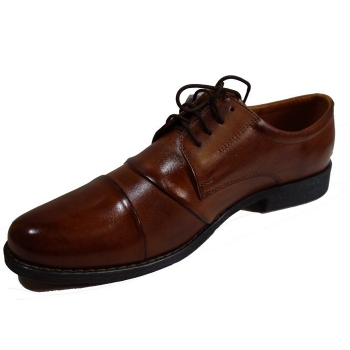 Skórzane Buty Męskie - Koniak 46