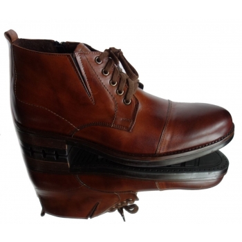 Skórzane sztyblety męskie brąz nr 42