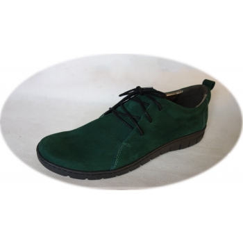 Zielone sznurowane botki z obcasem 2cm - Nr.37