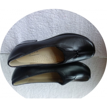 Eleganckie Mokasyny Skórzane - Czarny 41