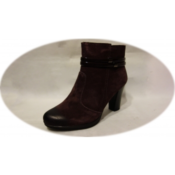 Eleganckie botki damskie bordo 8,5 cm, 38
