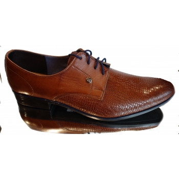 Buty Skórzane Męskie, Koniak, Rozmiar 43