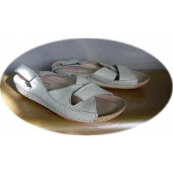 Eleganckie Beżowe Sandały Damskie, Rozmiar 40