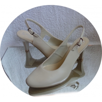 Sandałki Skórzane Beż -40% (Rozmiar 38)