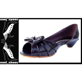 RETRO Eleganckie Czółenka fioletowe 37